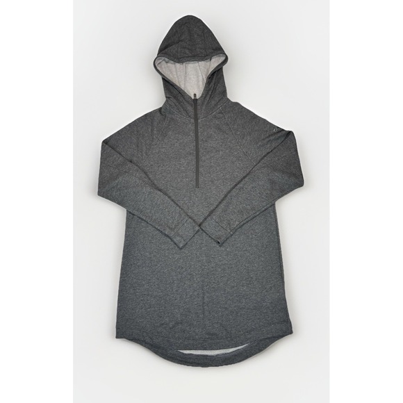 Under Armour women's fitted 1/2  Zip Pullover Gray Hoodie Size L - Picture 1 of 7